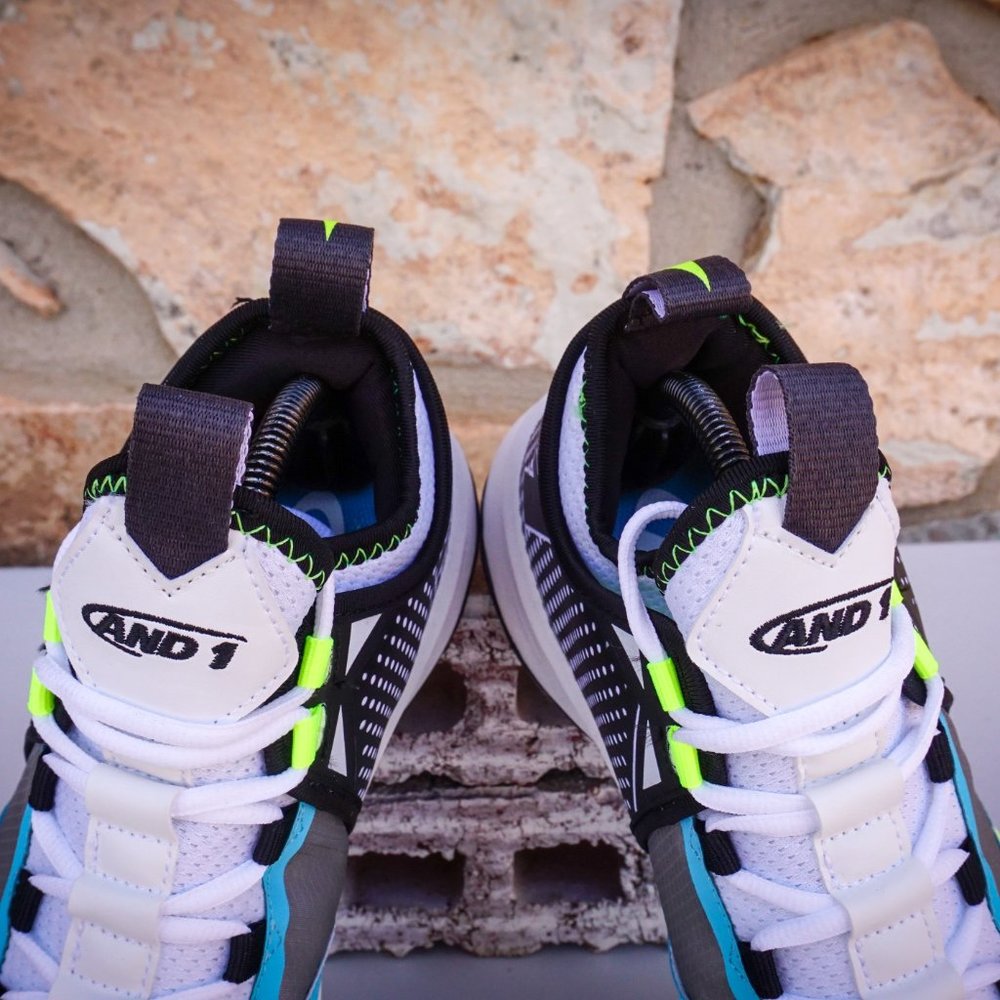AND1 CHARGE WHITE HIGH VOLT *UNRELEASED COLOR* BASKETBALL SNEAKERS SHOES - Picture 7 of 13